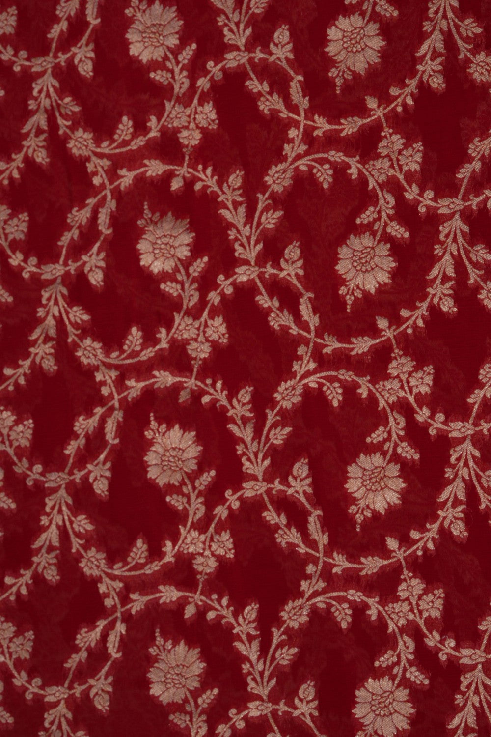 Image of Banarasi Chiffon Red Saree
